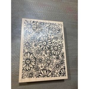 Northwoods Rubber Stamps Flower Pattern **LARGE**